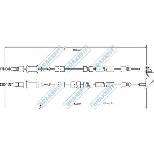 Apec Handbrake Cable Left Rear BBC3472