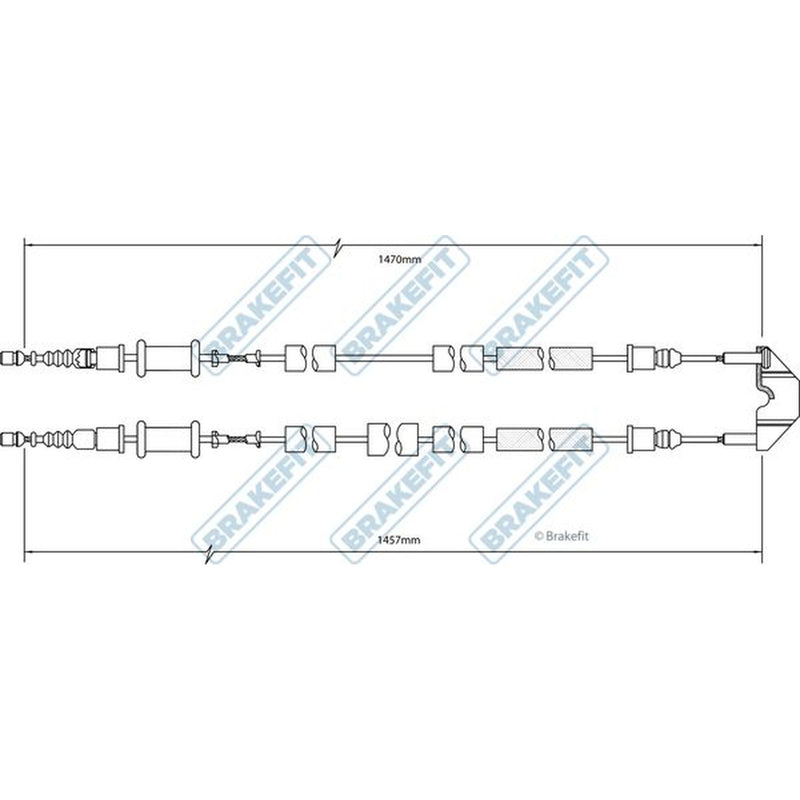 Apec Handbrake Cable Left Rear BBC3472