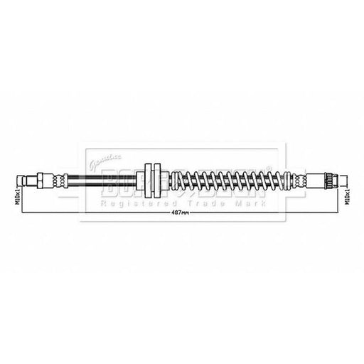 Borg & Beck Brake Hydraulic Hose Line Front Left BBH8869