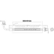 Borg & Beck Brake Hydraulic Hose Line Rear BBH9166