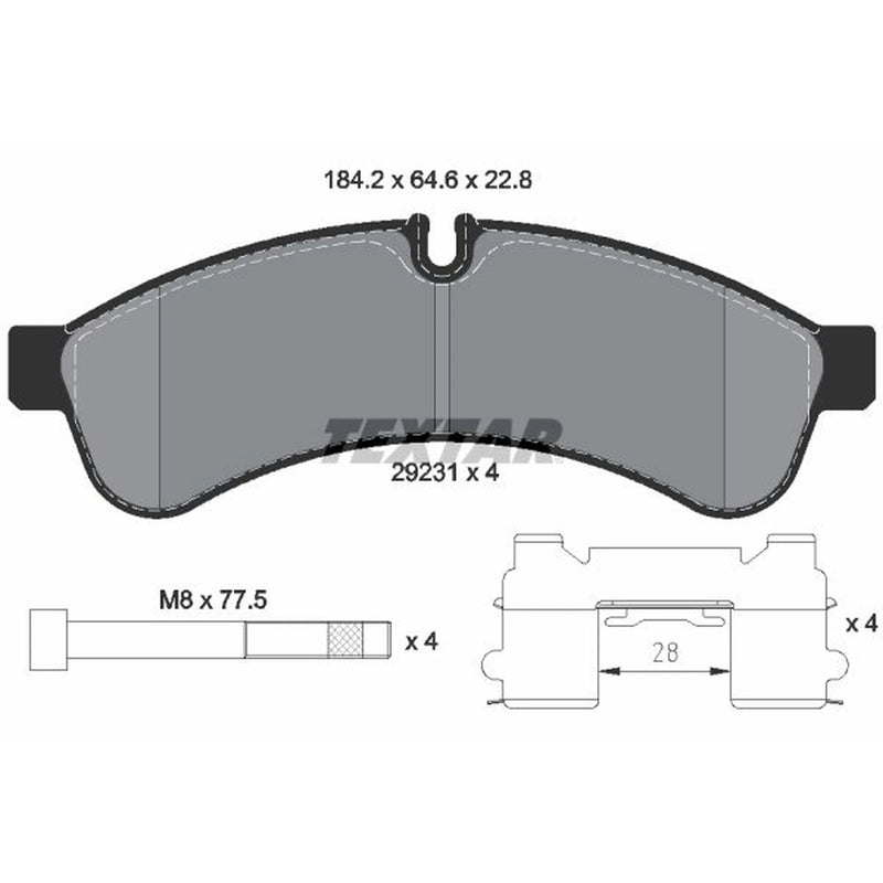 Textar Rear Brake Pad Set 2923101