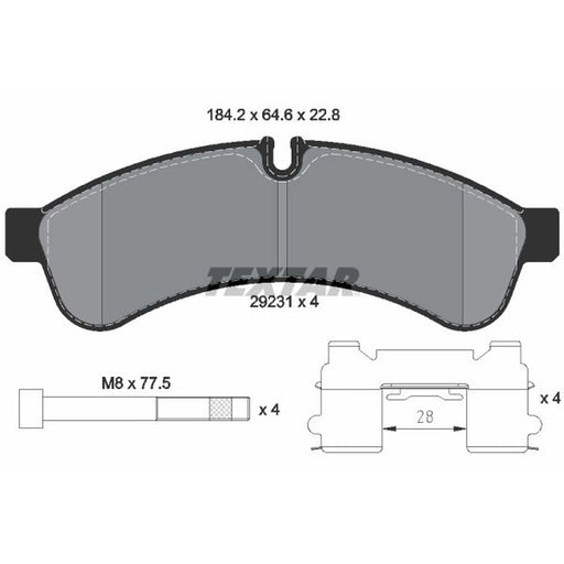 Textar Rear Brake Pad Set 2923101