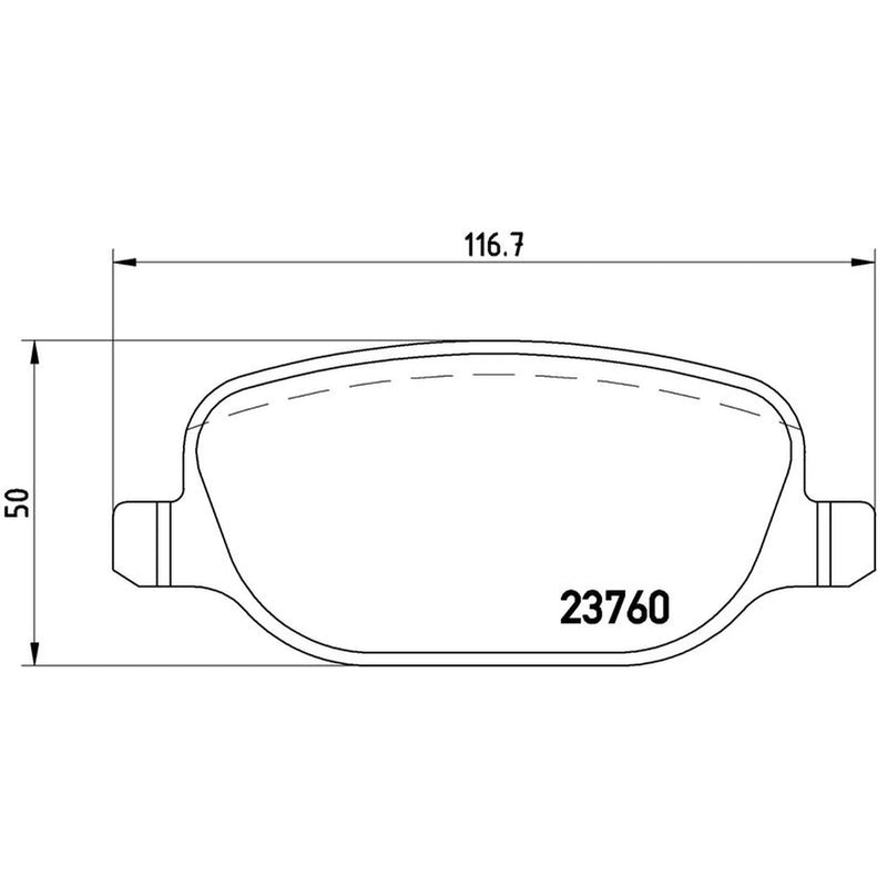 Brembo 4 x Rear Brake Pad Set P23089