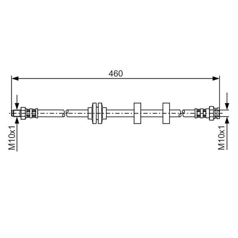 Bosch Brake Hydraulic Hose Line Front 1 987 476 972