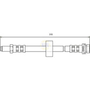 NAPA Brake Hydraulic Hose Line Rear NBH1015