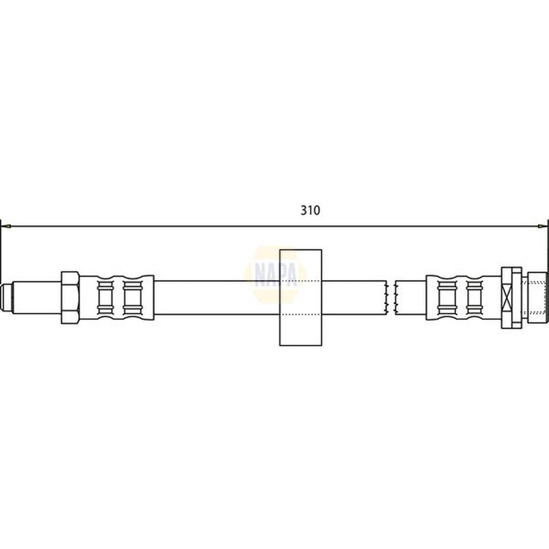 NAPA Brake Hydraulic Hose Line Rear NBH1015