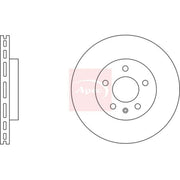 Apec 2 x Vented Front Brake Discs DSK2660
