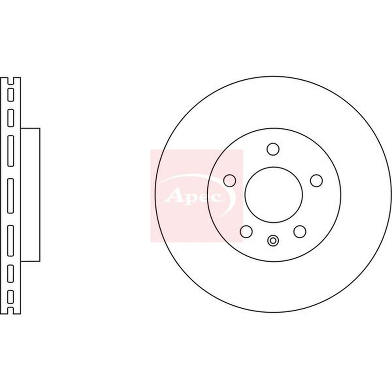 Apec 2 x Vented Front Brake Discs DSK2660