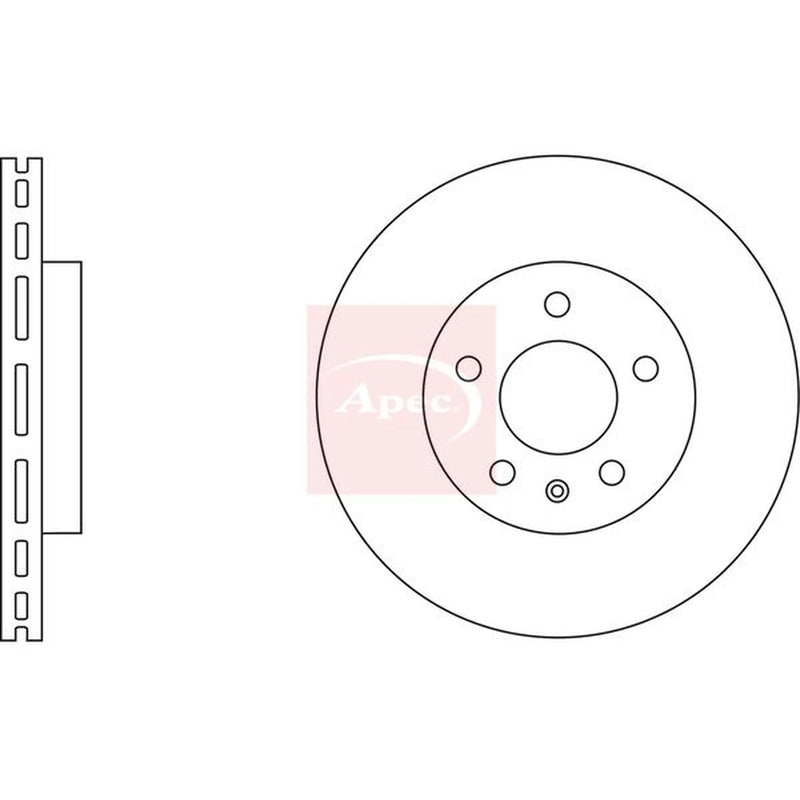 Apec 2 x Vented Front Brake Discs DSK2660