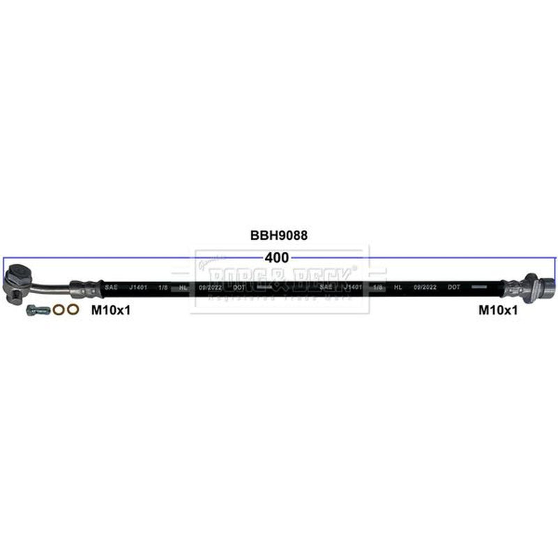 Borg & Beck Brake Hydraulic Hose Line Rear Right BBH9088