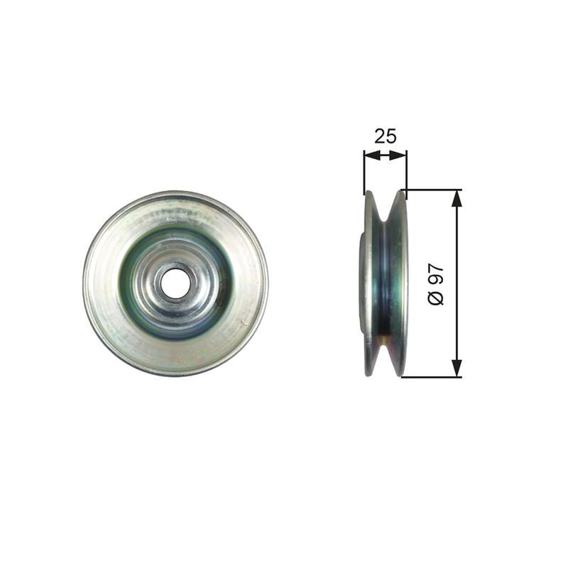 Gates V-Belt Deflection Pulley/Guide Pulley OD I T36615