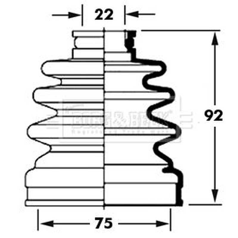 Borg & Beck Drive Shaft Bellow Kit Front Left BCB2370