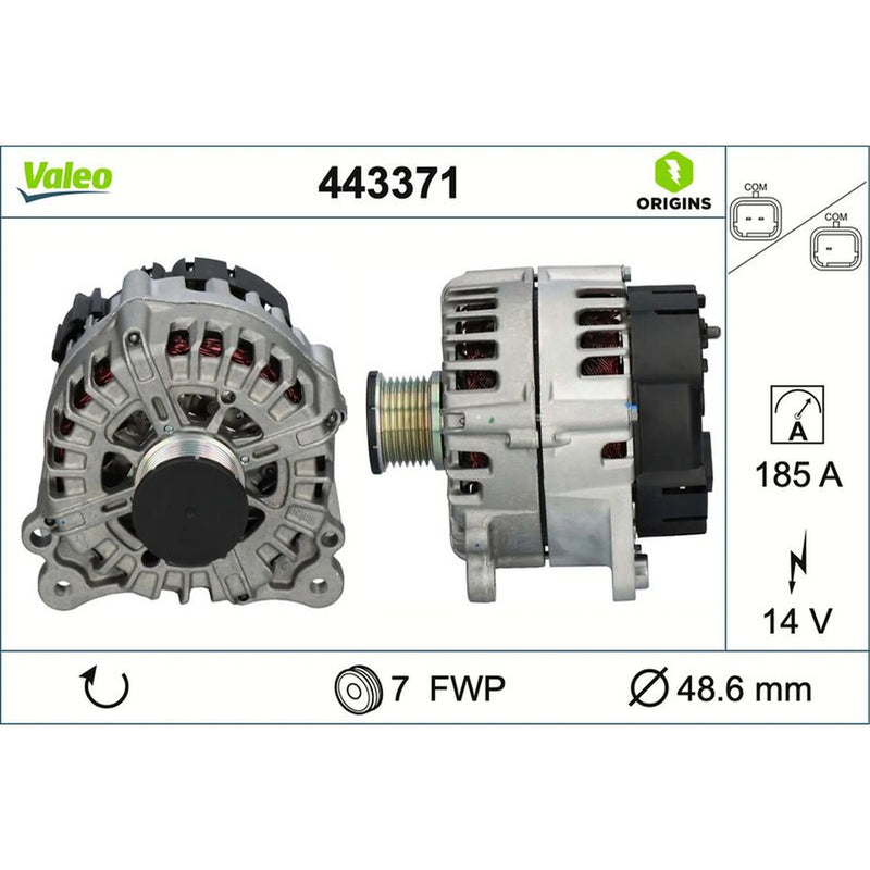 Valeo Car Alternator 12V 443371