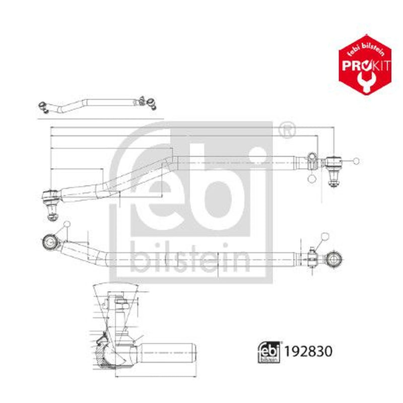Febi Centre Rod Assembly Front 192830