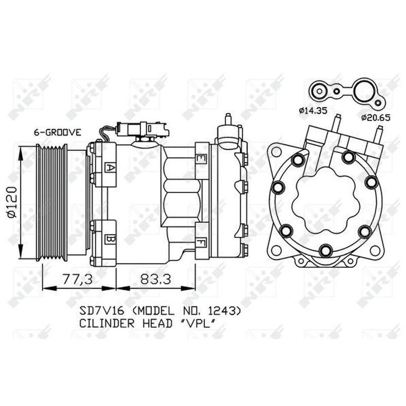 NRF Air Conditioning Compressor 32266