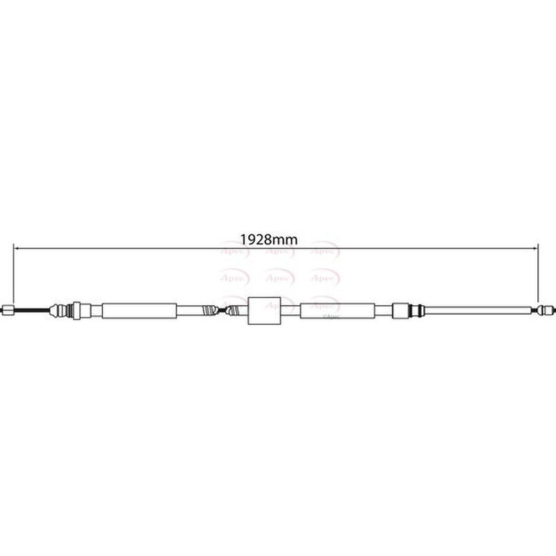 Apec Handbrake Cable Left Rear CAB1381
