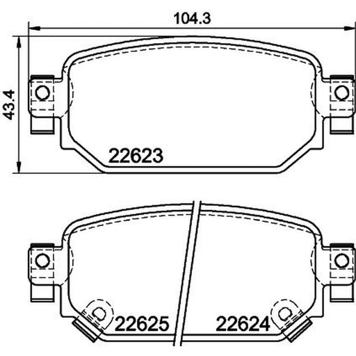 DON Rear Brake Pad Set PCP1788