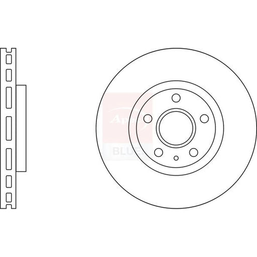 Apec 2 x Vented Front Brake Discs SDK6210