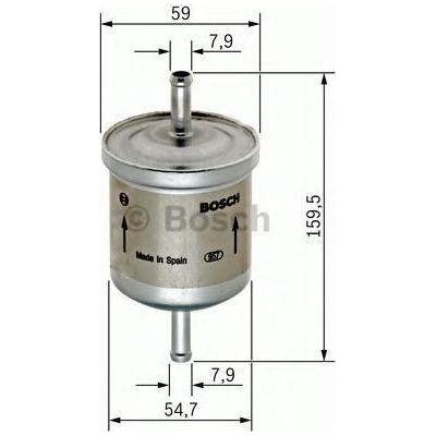 Genuine Bosch Car Fuel Filter F5969 Fits Chevrolet Matiz - 1.0 - 09-09 045090596 Bosch  - Town Parts