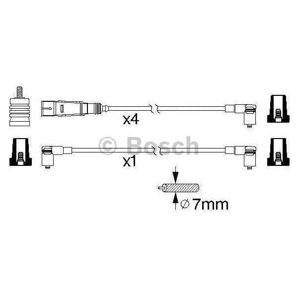 Genuine Bosch Ignition Lead B343 Fits Vw Polo - 1.0 - 95-01 0986356343 Bosch  - Town Parts