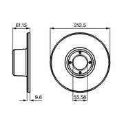 Bosch 2 x Solid Front Brake Discs 0 986 478 811