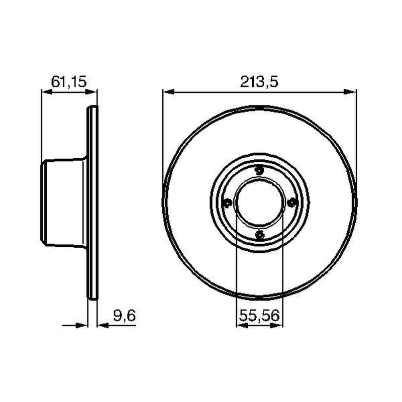 Bosch 2 x Solid Front Brake Discs 0 986 478 811