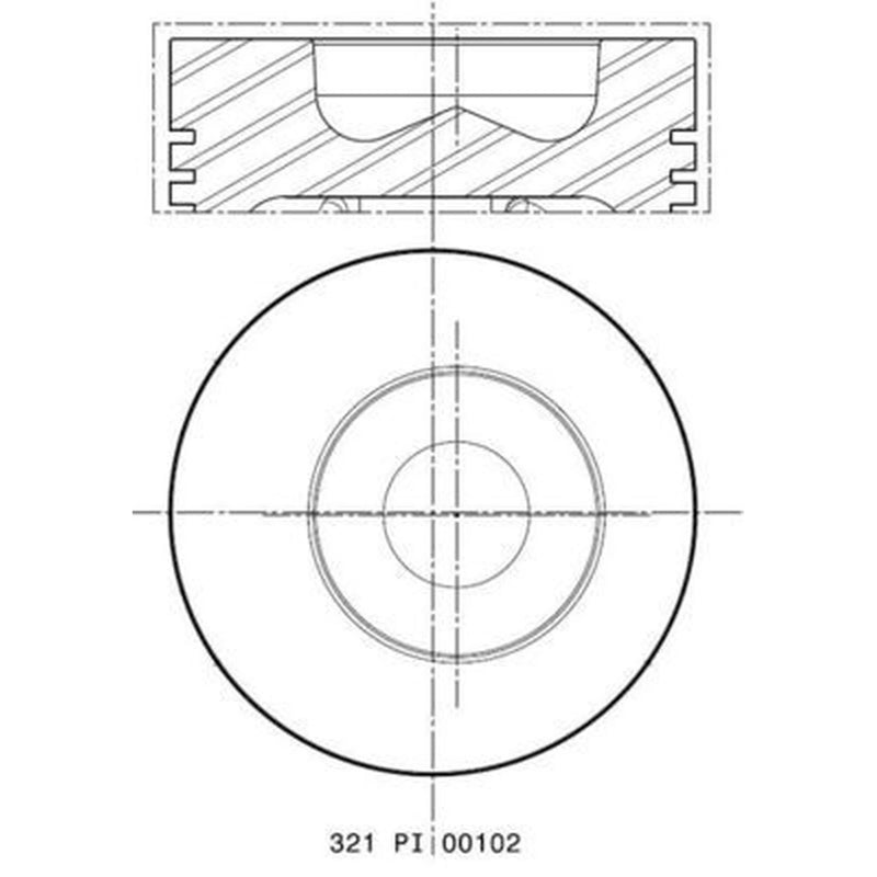 Mahle Piston Cylinder Bore = 100mm 321 PI 00102 000