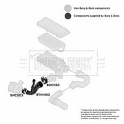 Borg & Beck Air Filter Intake Hose NBR (nitrile butadiene rubber BTH1453