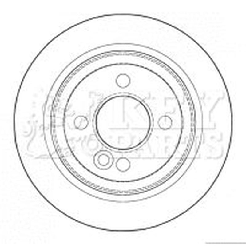 Key Parts 2 x Solid Rear Brake Discs KBD4627