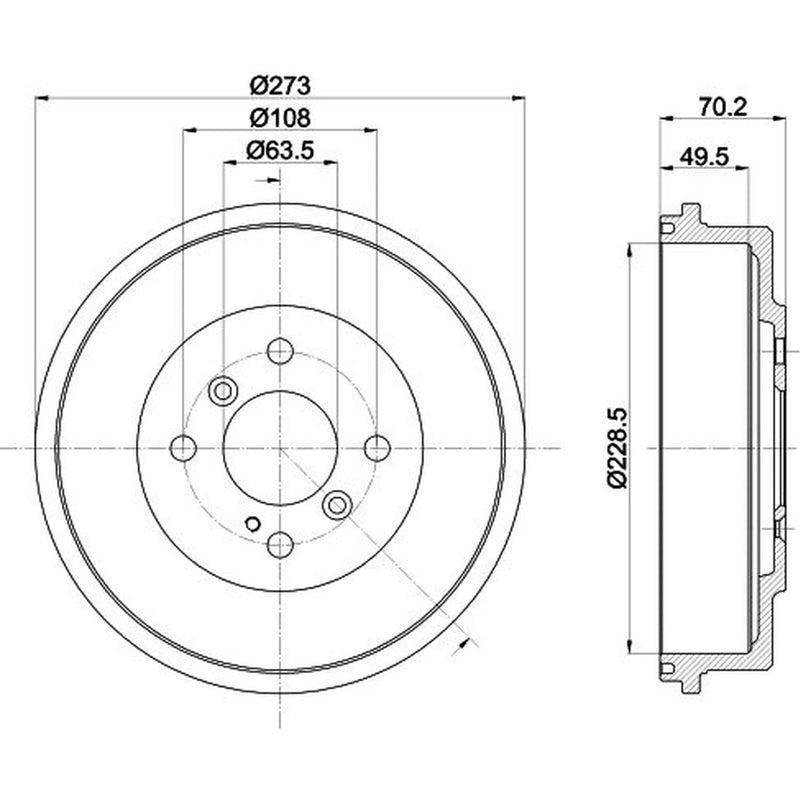 Mintex Brake Drum Assembly Rear MBD391