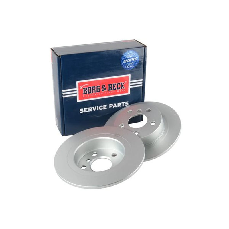 Borg & Beck 2 x Solid Rear Brake Discs BBD5390