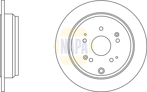 NAPA Rear Brake Solid Discs & Pads fits HONDA