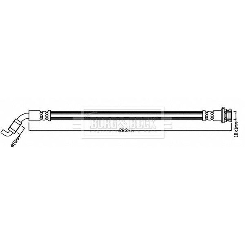 Borg & Beck Brake Hydraulic Hose Line Rear Left BBH8189