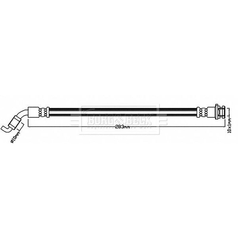 Borg & Beck Brake Hydraulic Hose Line Rear Left BBH8189