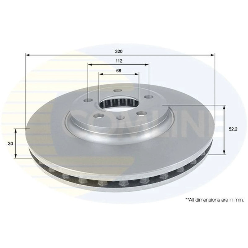 Comline 2 x Front Brake Discs ADC1477V