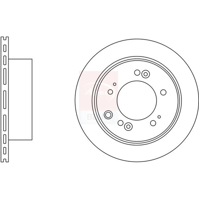 Apec 2 x Vented Rear Brake Discs SDK6637