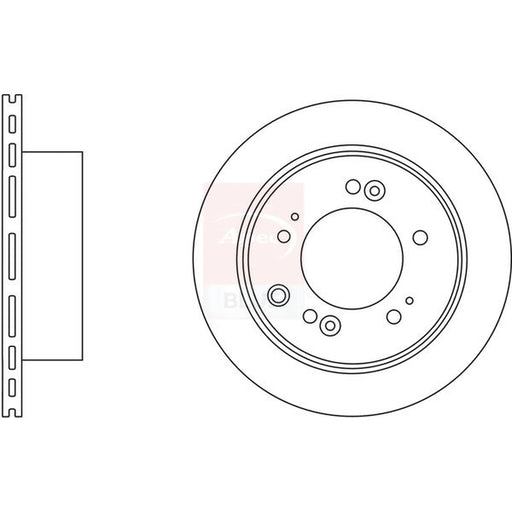 Apec 2 x Vented Rear Brake Discs SDK6637