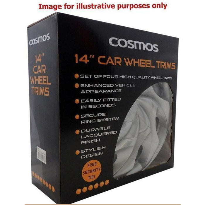 4x 14" Silver Wheel Trims / Hub Caps fits Streetwize  - Town Parts