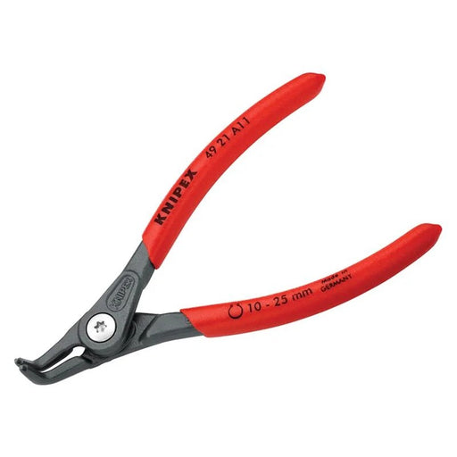 KNIPEX 49 21 A11 Precision Circlip Pliers External 90° Bent Tip 10-25mm