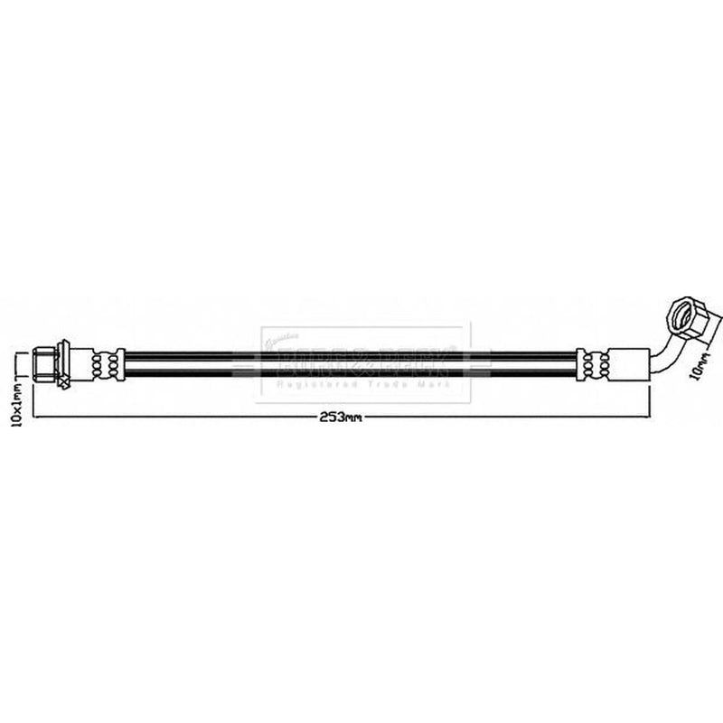 Borg & Beck Brake Hydraulic Hose Line Rear BBH8159