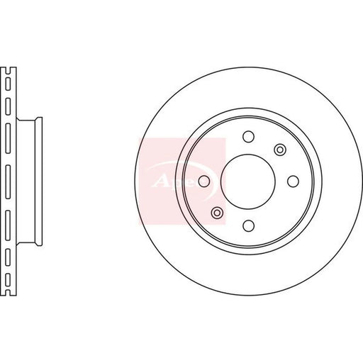 Apec 2 x Vented Front Brake Discs DSK2846