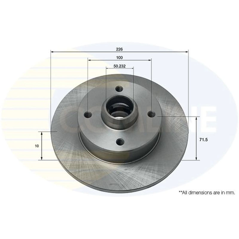Comline 2 x Solid Rear Brake Discs ADC1416