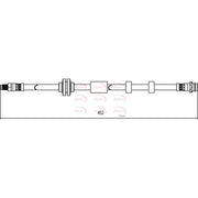Apec Brake Hydraulic Hose Line Front HOS4117