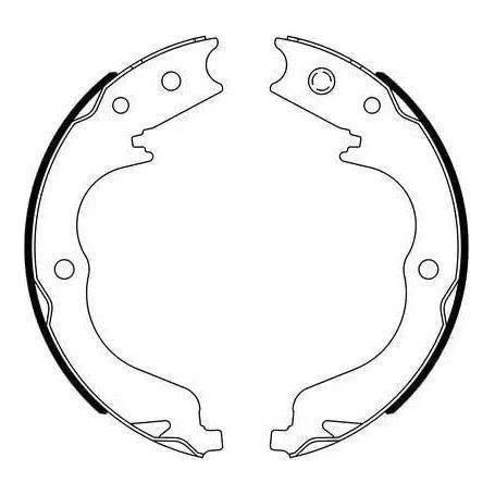 Genuine Bosch Brake Shoe Bs959 Fits Mitsubishi Outlander Did - 2.0 - 06-10 09864 Bosch  - Town Parts