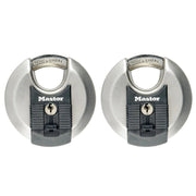 Master Lock Excell™ Stainless Steel Discus 70mm Padlock Keyed Alike x 2