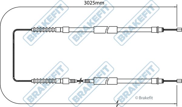 Apec Handbrake Cable Left Rear fits Fiat Ducato 1994-2002 1.9 2.0 2.5 2.8
