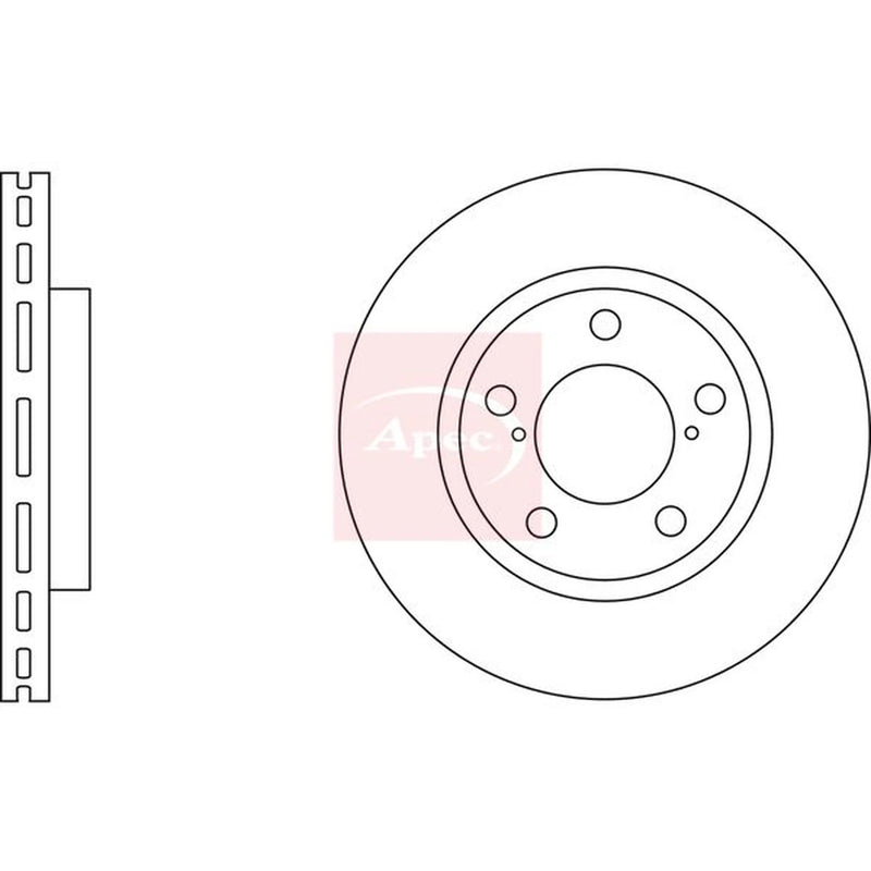 Apec 2 x Vented Front Brake Discs DSK2749