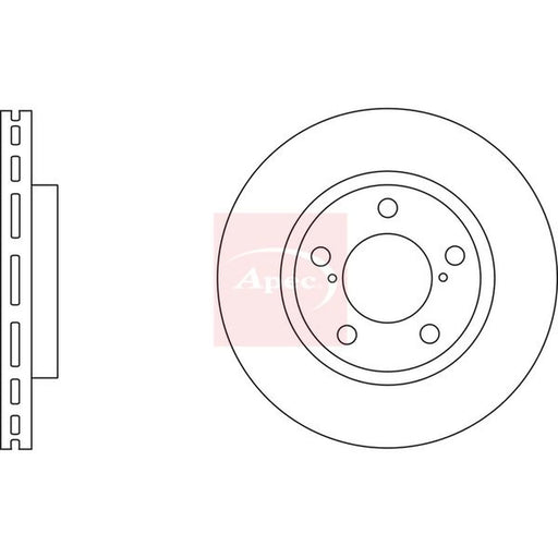 Apec 2 x Vented Front Brake Discs DSK2749