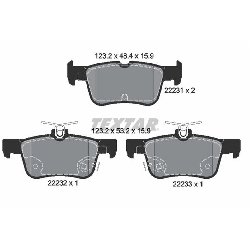 Textar Rear Brake Pad Set 2223101