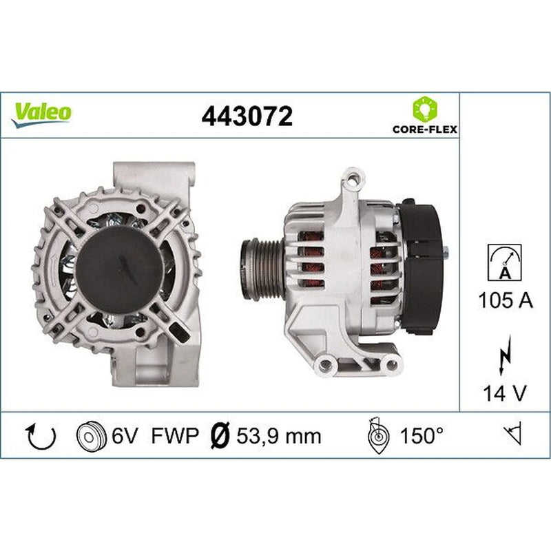 Valeo Car Alternator 12V 443072